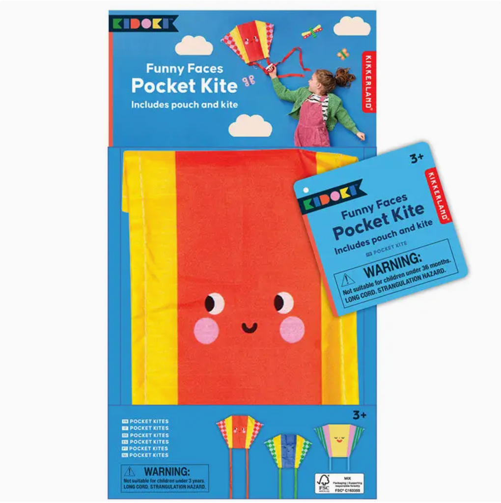 Kidoki Funny Faces Pocket Kites