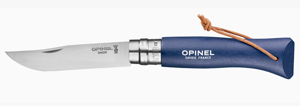 Opinel Stainless Steel Folding Knife with Lanyard