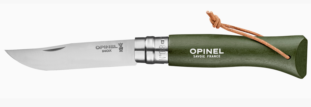 Opinel Stainless Steel Folding Knife with Lanyard