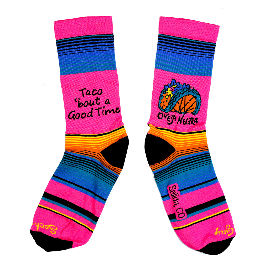 Taco Wheel Serape Socks