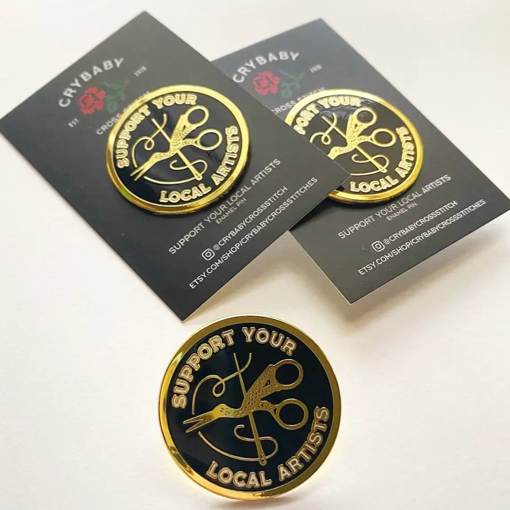 Support Your Local Artist Enamel Pin