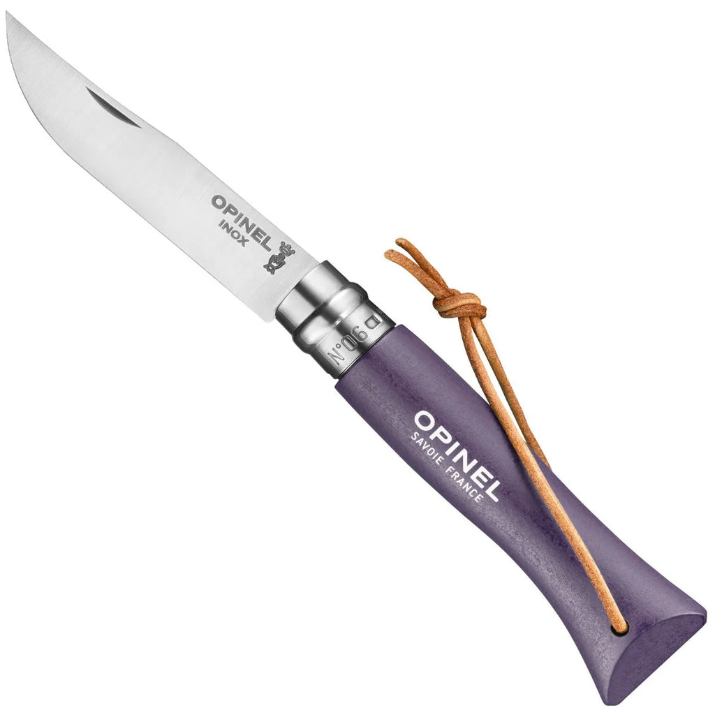 Opinel No.06 Stainless Steel Folding Knife with Lanyard