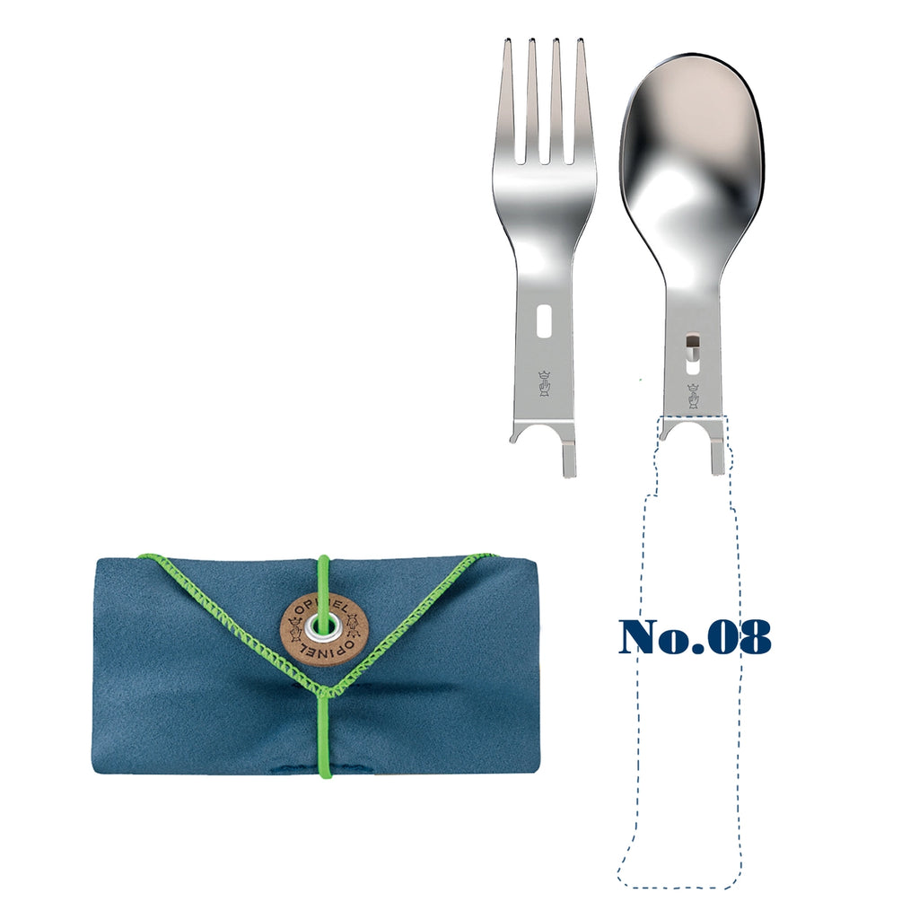 Opinel No.08 Picnic + Cutlery Set