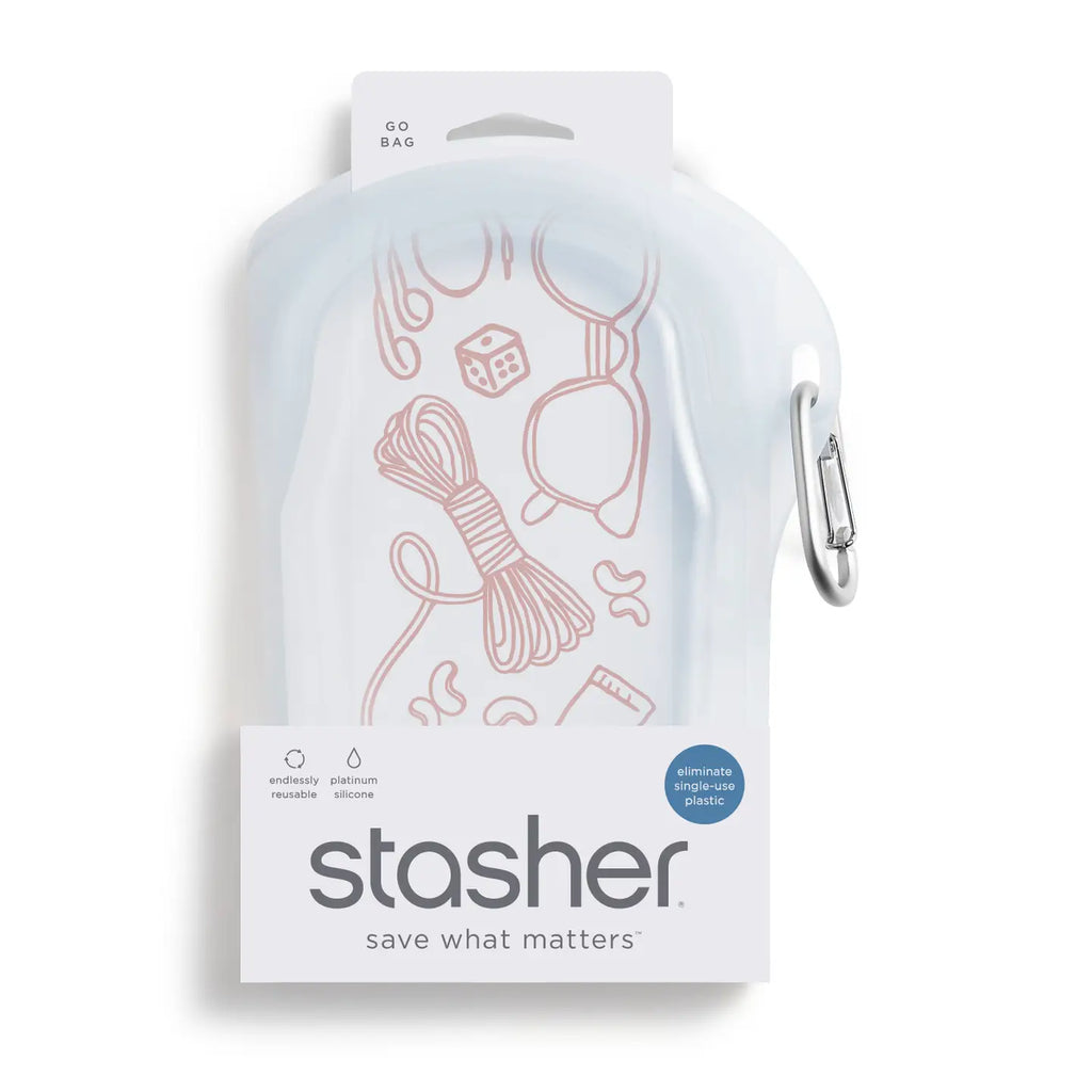 Stasher Silicon Travel Go Bag w/ Clip