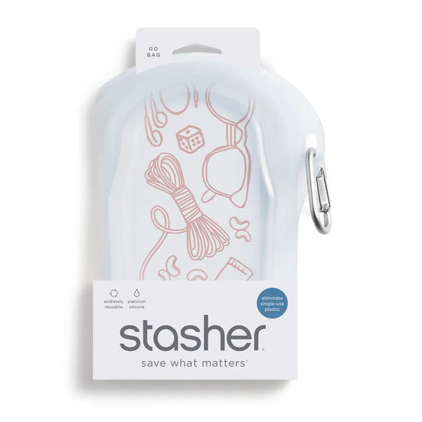 Stasher Silicon Travel Go Bag w/ Clip