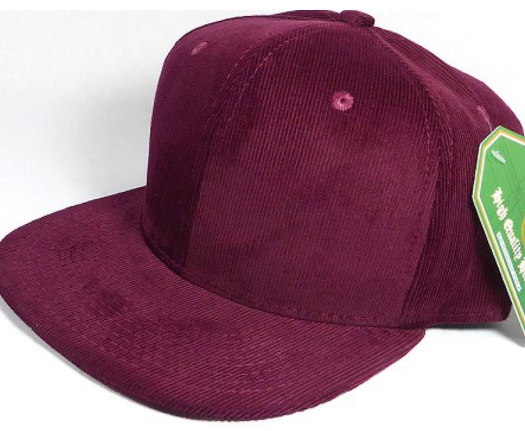 Corduroy Snapback Hats - Customizable