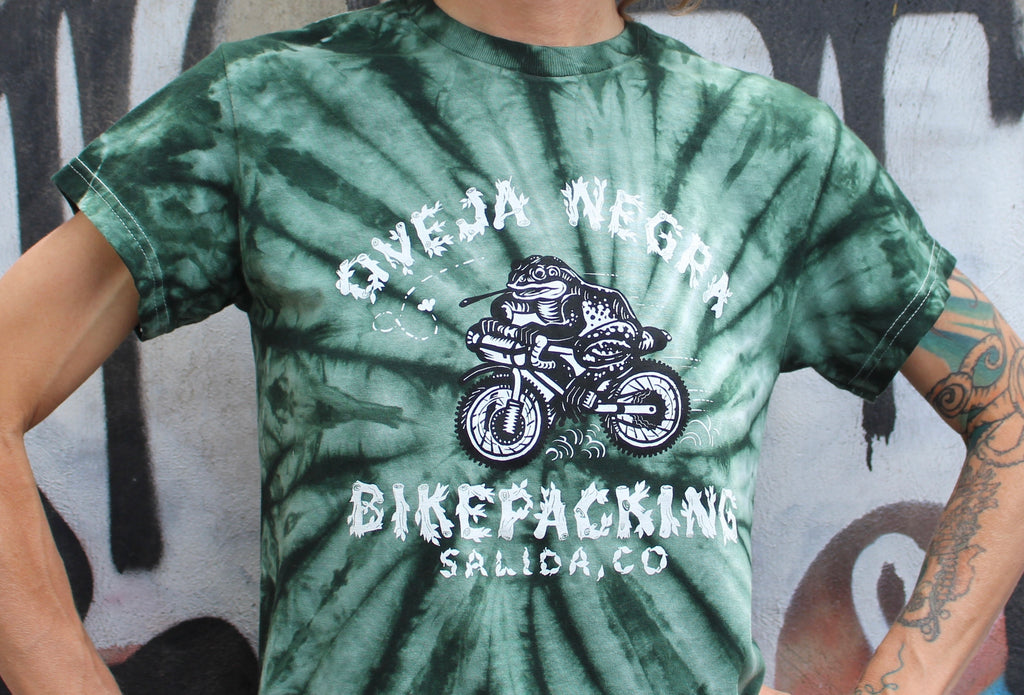 Let 'er Ribbit - Forest Green Tie Dye Tees
