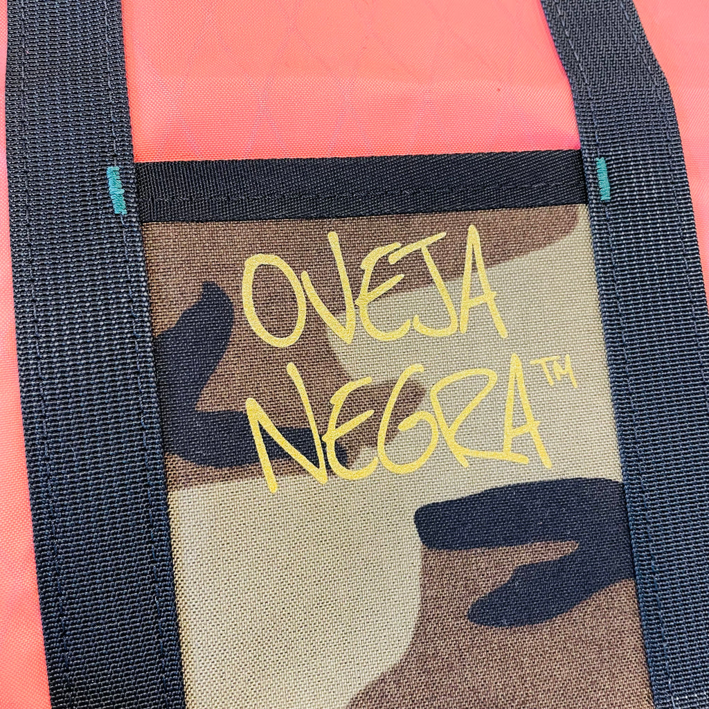 Coral Camo Tote with Classic Oveja Negra (gold)